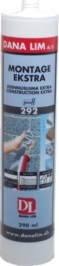 Dana Lim Monteringslim MonTak Ekstra 292 Sort 290ml Dana Lim Monteringslim MonTak Ekstra 292 Sort 290ml