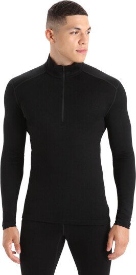 Icebreaker Merino 260 Tech LS Half Zip Herre Black L Icebreaker Merino 260 Tech LS Half Zip Herre Black L