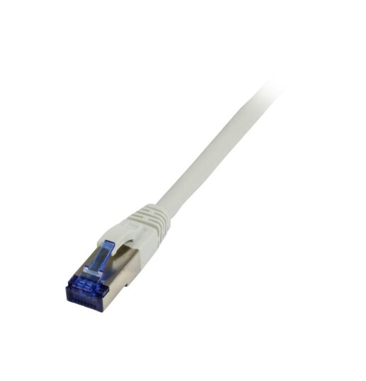 SYNERGY Patchkabel RJ45, CAT6A 500Mhz, 1,5m, grau, S-STP(S/FTP), TPE(Superflex), AWG26, Synergy 21