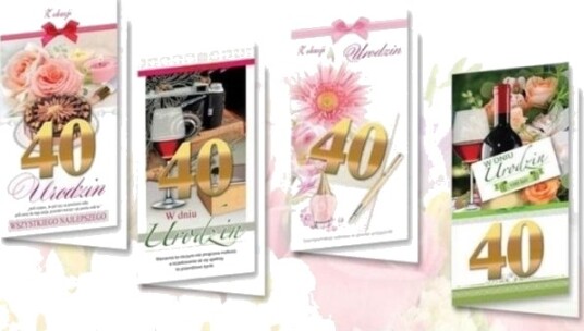 Dl De Lux Card Bursdag 40 10 Stk