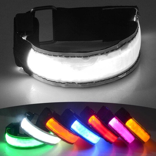 Oppladbar Refleks - LED Armbånd / Refleksbånd som Lyser Oppladbar Refleks - LED Armbånd / Refleksbånd som Lyser