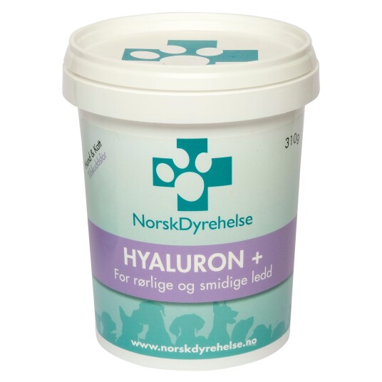 Norsk Dyrehelse Hyaluron+ Kosttilskudd for Hund 310 g med Glukosamin og MSM Norsk Dyrehelse Hyaluron+ Kosttilskudd for Hund 310 g med Glukosamin og MSM