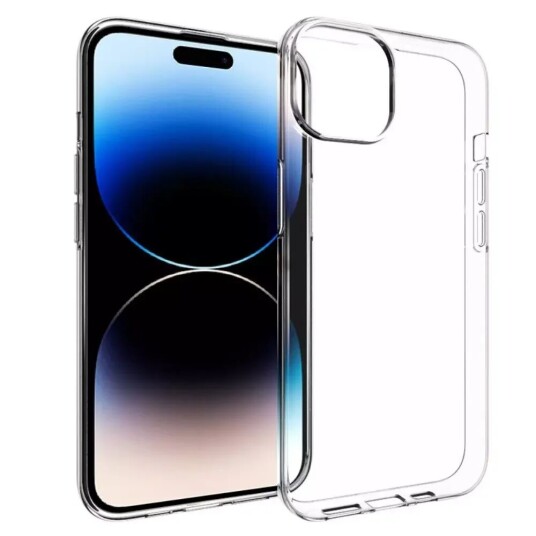 INCOVER iPhone 15 Fleksibelt Plastdeksel - Gjennomsiktig