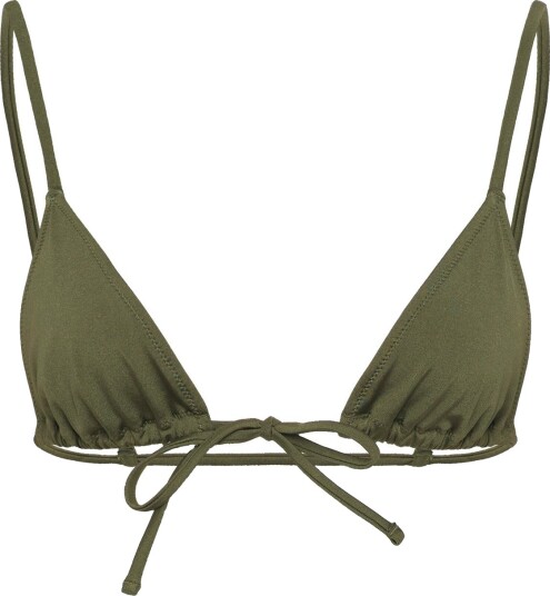 Weekday Triangle Bikini Top Khaki green XXL