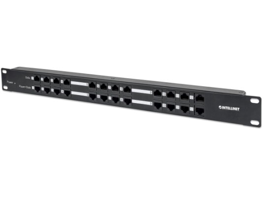 Intellinet 720342 Rj 45 Cat5e Sort Metall Rackmontering 1U 720342