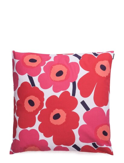Marimekko Pieni Unikko Cushion Cover Red Marimekko Home WHITE, RED 50X50CM