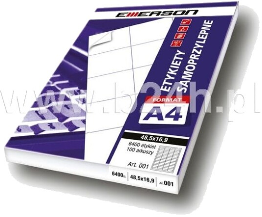 Emerson Universelle Etiketter Emerson 09 100X30 Hvit A100