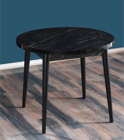 Cavuria Spisebord 90 cm Rund - Sort/Hvit