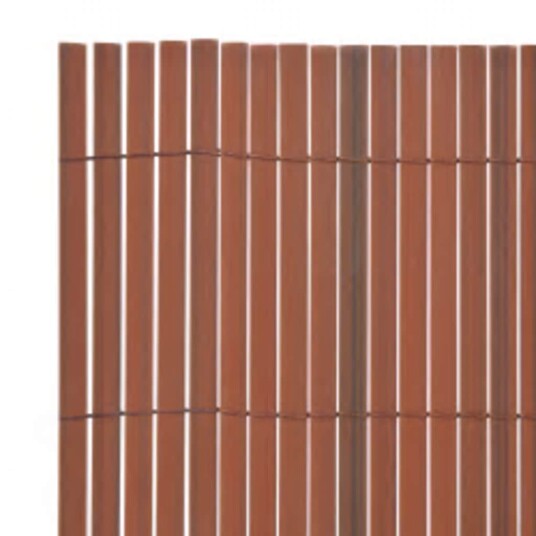 vidaXL Dobbelsidet hagegjerde 110x400 cm brun