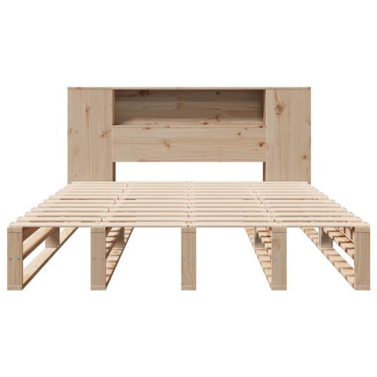 Seng med bokhylle uten madrass 140x190 cm heltre 3323896