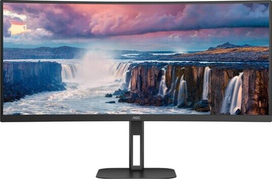 AOC CU34V5C 34" Buet Ultrawide Skjerm 3440x1440 100Hz VA Svart AOC CU34V5C 34" Buet Ultrawide Skjerm 3440x1440 100Hz VA Svart
