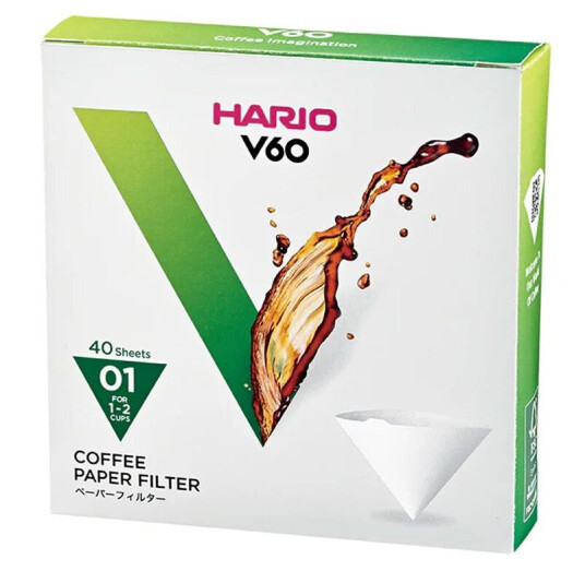 V60 Papir Filters box of 40 filters 01 1 2 cups