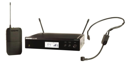 Shure Blx14r Bodypack System Rack Mount Med Pga31 Headset, S8(823-832 Mhz)