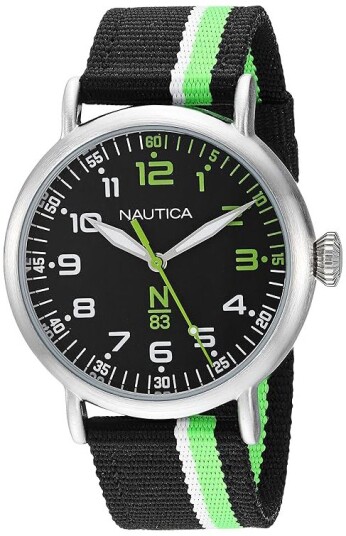 Nautica Herreklokke NAPWLS913 Wakeland Sort/Tekstil Ø40 mm