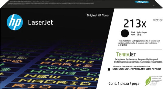 HP Toner 213X / W2130X Sort Høykapasitet (9.000 sider) Original