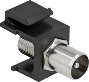 Delock Keystone Module Iec Male > F Female Modulinnlegg Iec-Kontakt Svart