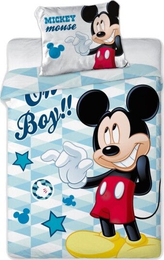 Mickey Mouse Junior Sengetøy 100X135 Cm – 100% Bomull