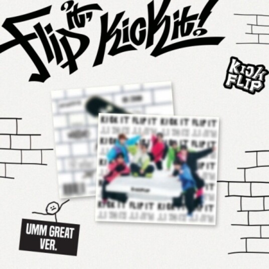 Kickflip  Flip It Kick It!  Umm Great Version  incl. 20pg Photobook Sticker Folded Poster + Photocard  CD