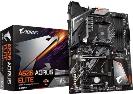 GIGABYTE A520 AORUS ELITE - AMD A520 - AMD AM4 socket - DDR4 RAM - ATX GIGABYTE A520 AORUS ELITE - AMD A520 - AMD AM4 socket - DDR4 RAM - ATX