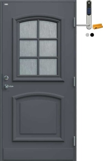 Ytterdør Diplomat Anita Cotswold Glass med Yale Doorman Classic Home