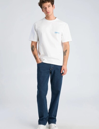 Lindbergh Brand Carrier Oversize Tee S/S White L Lindbergh Brand Carrier Oversize Tee S/S White L