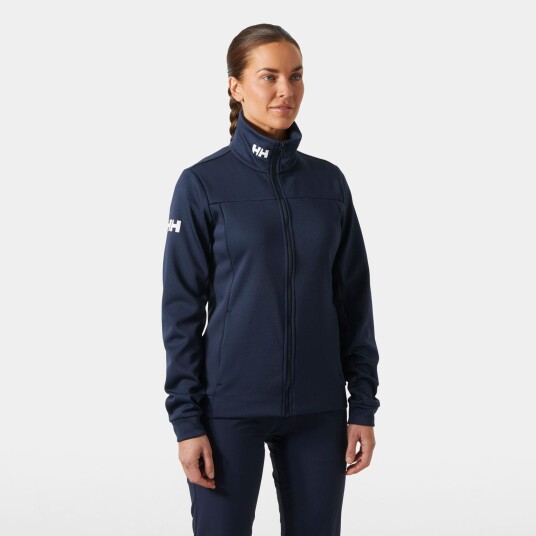 Helly Hansen Dame Crew Smooth Slickface Fleece Jakke Marineblå L