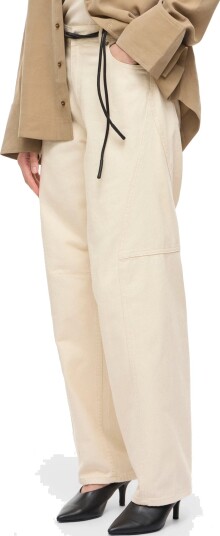 ROUGE EDIT Roumae Rw Barrel Jeans   Cream   40