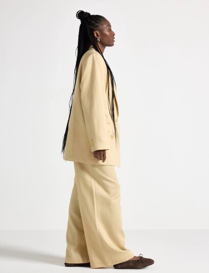 Lindex Trousers Amelia Yellow 36