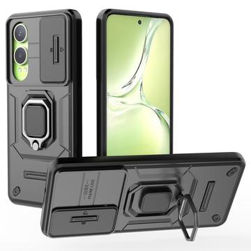 OnePlus Nord CE4 Lite/Oppo K12x Hybrid-deksel med Roterende Ring med Kameraskjold Svart