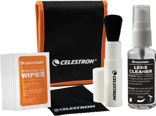 Celestron Deluxe Rengjøringssett for objektiv 10x rensekluter rengjøringsvæske linseklut