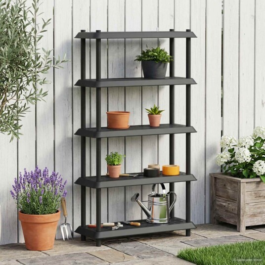 vidaXL Hyllesystem 5 nivåer 100 x 40 x 177 cm PP Antrasitt