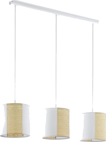 Eglo Anhem Langbord 3L E27 Hvit/Havgress/Papir