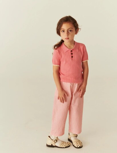 Copenhagen Colors Rib Knitted Polo   Pink   110