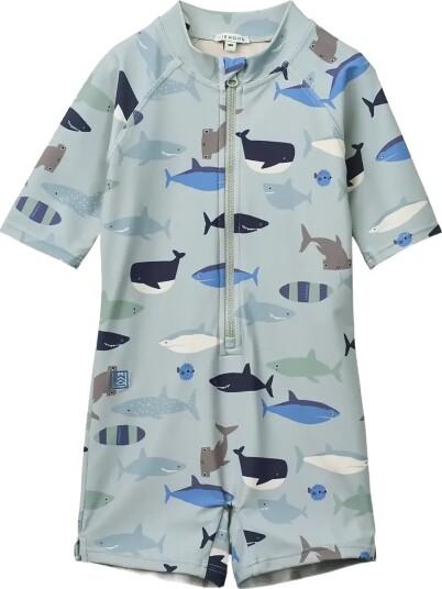Liewood Max Printed Shortsleeve Swim Jumpsuit Blue 56