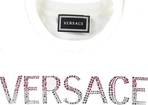 Versace T skjorte Hvit m. Logo Versace 8 år 128 T skjorte