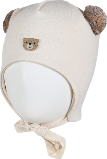 Kivat   Vårlue med Vindstopper Store Dusker Bamse Offwhite   2 2 4 år