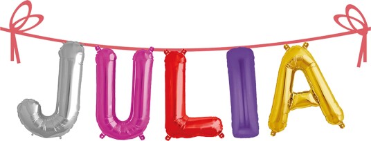 Ballonggirlander Folie Navn - Julia