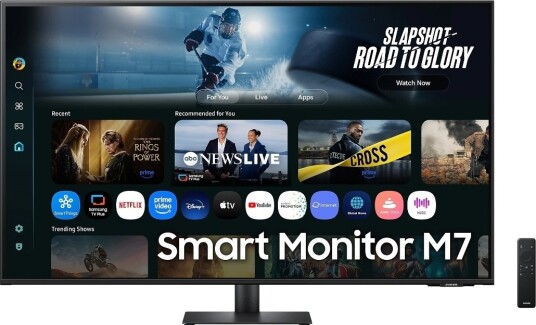 Samsung M70F 43" 4K UHD Smart Monitor med HDR10, VA-panel, Sort