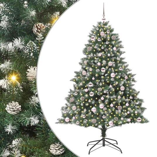  Kunstig juletre grønn 126 x 126 x 180 cm PVC og plast og stål