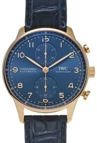 IWC Herreklokke IW371614 Portugieser Blå/Lær Ø41 mm