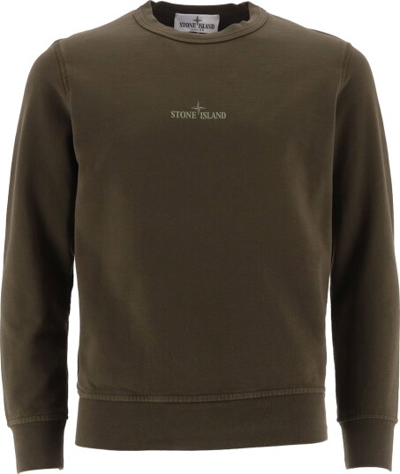Stone Island Collegegenser Militær Green m. Logo Stone Island 14 år 164 Collegegenser Grønn