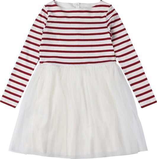 Petit Bateau Robes Ml MILK/AMARANTE 128