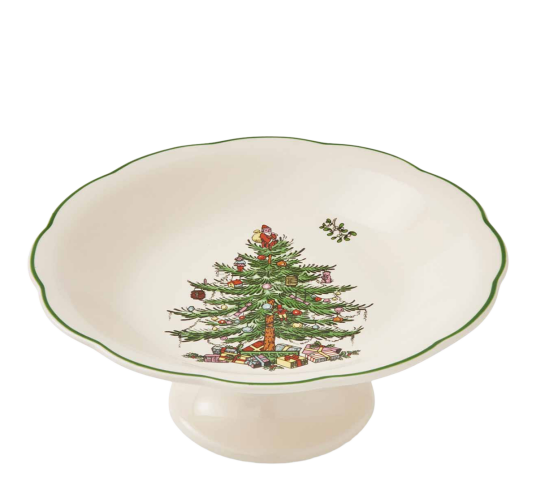 Spode Kakefat på fot Christmas Tree diameter 18 cm 1749670-01-0