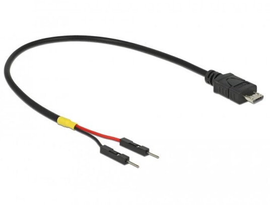 Delock USB/Strømkabel Micro B Til 2 Pin Header 0.2m