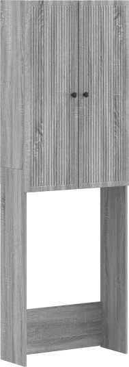 vidaXL Toalett skap EDE Grå Sonoma 66 x 25,5 x 190 cm Konstruert tre