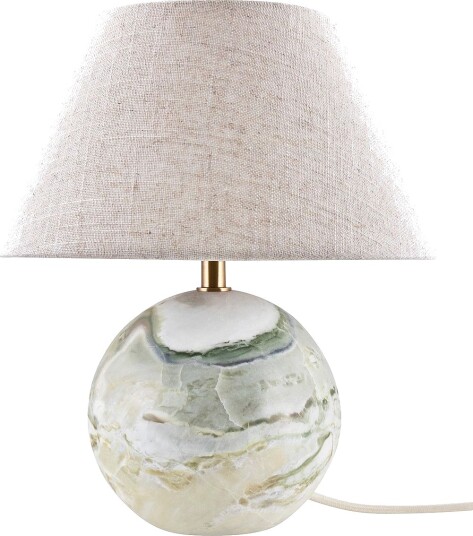 Globen Lighting Bordlampe Castello 35 Beige travertin Grønn Bordlamper