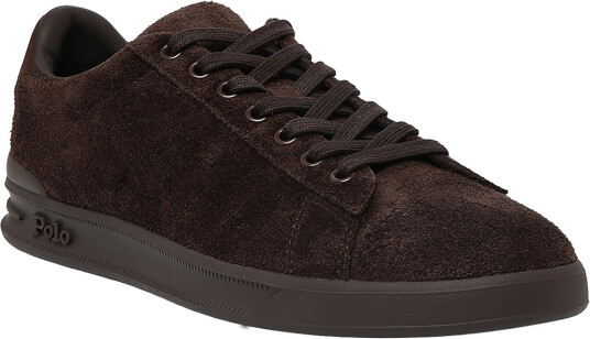 Polo Ralph Lauren Heritage Court Ii Suede Sneaker   Brown   44