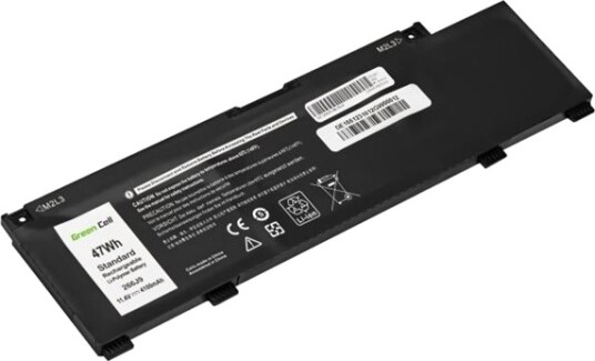 Green Cell Batteri Til Bærbar Pc Tilsvarer: Dell 266J9 Dell 0M4gwp Litiumpolymer 3-Cellers 4100 Mah Svart DE155