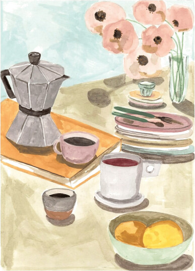 Poster & Frame Breakfast Table   Multi/patterned   50X70CM