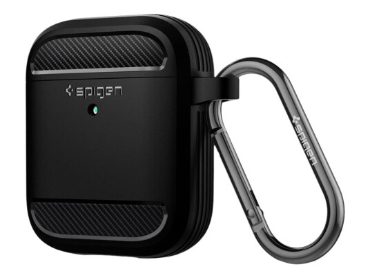 Spigen Rugged Armor - Eske For Hodemikrotelefoner - Termoplast-Polyuretan (Tpu) - Matt Svart - For Apple Airpods (1. Generasjon, 2. Generasjon) Spigen Rugged Armor - Eske For Hodemikrotelefoner - Termoplast-Polyuretan (Tpu) - Matt Svart - For Apple Airpods (1. Generasjon, 2. Generasjon)